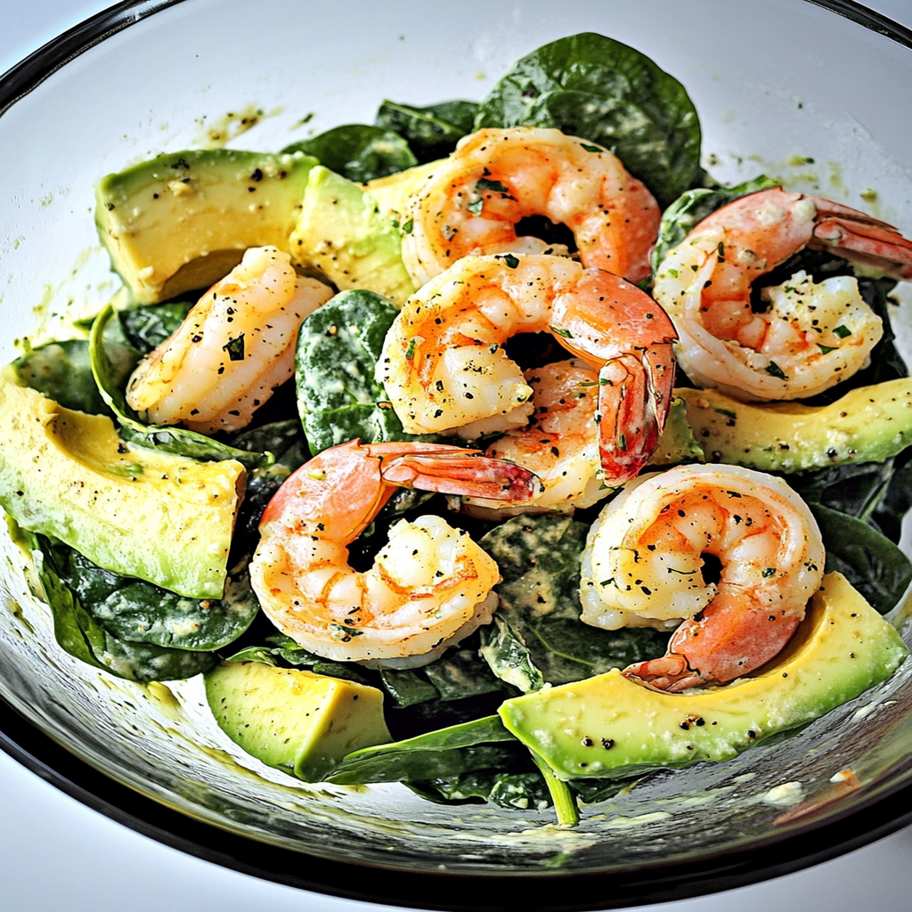 Refreshing Shrimp, Avocado, and Spinach Salad Recipe