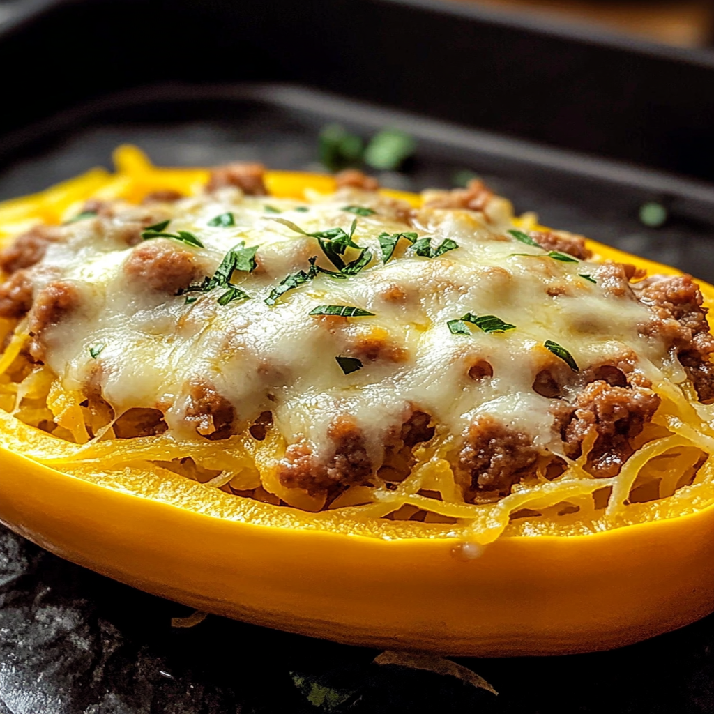 Irresistible Cheesy Sausage-Stuffed Spaghetti Squash Recipe