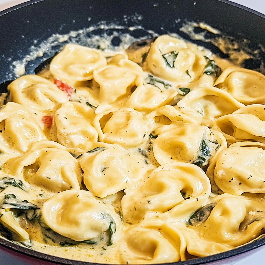 Irresistible Creamy Tortellini with Spinach Recipe Delight