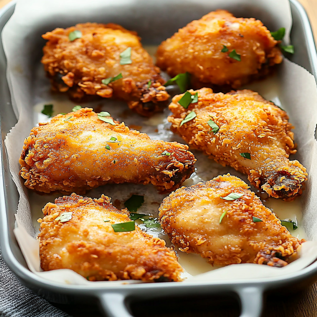 Crispy Sriracha Buttermilk Oven Fried Chicken Recipe