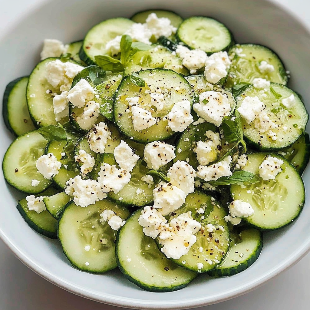 Refreshing Crisp and Zesty Cucumber Feta Salad Recipe