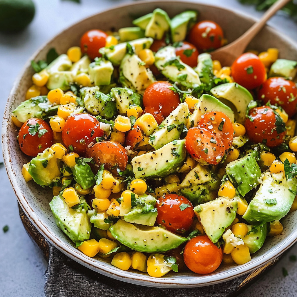 Fresh and Creamy Avocado Corn Salad