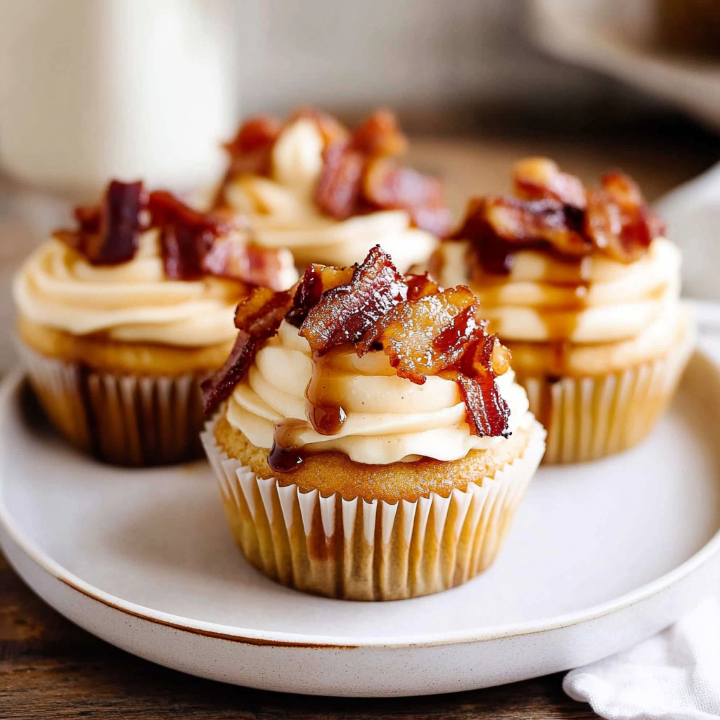 Sweet and Salty Maple Bacon Cupcakes