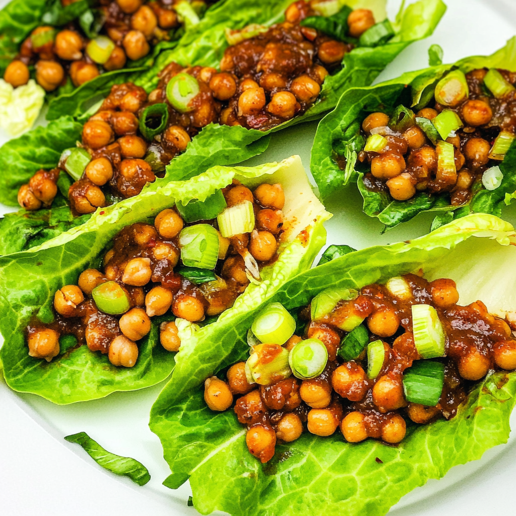 Flavorful Crispy Chickpea Lettuce Wraps in 15 Minutes
