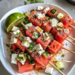 Refreshing 4th of July Watermelon Feta Skewers Recipe
