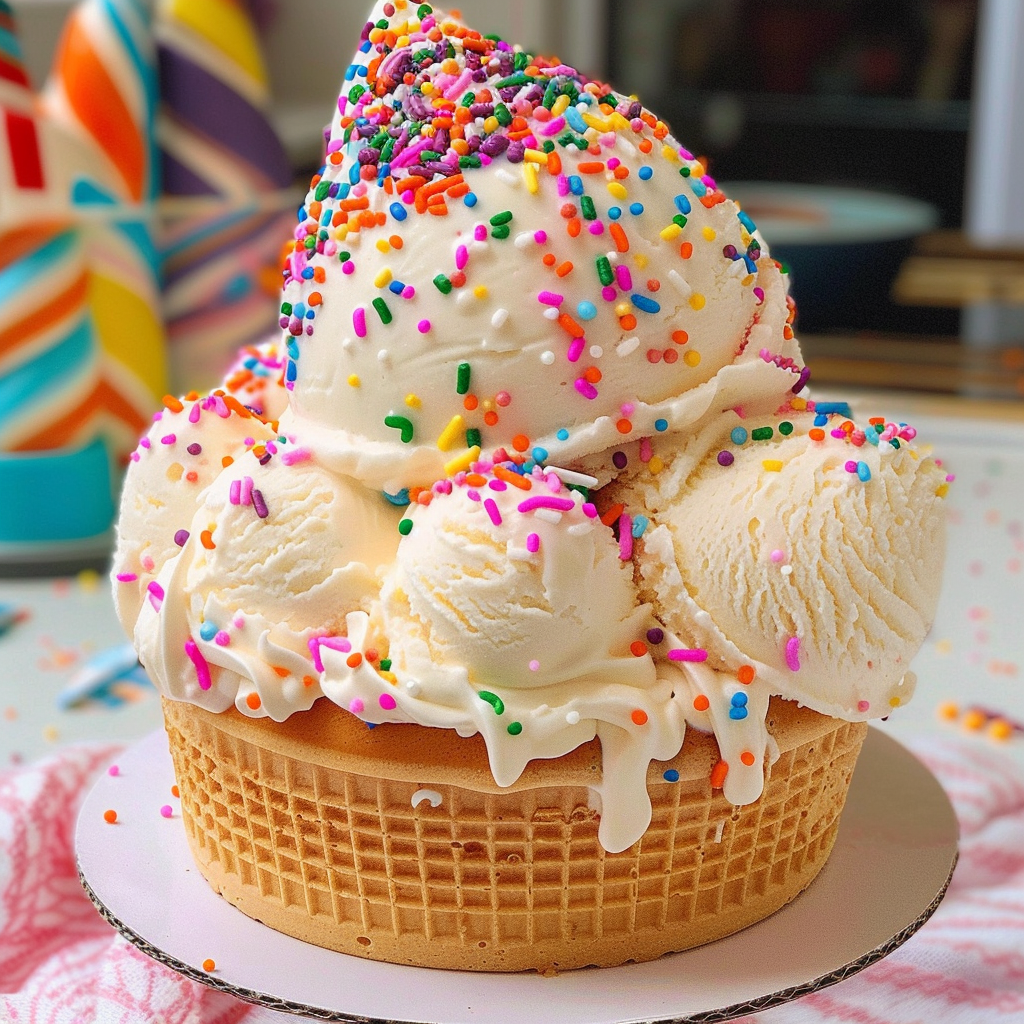 Irresistible Birthday Cake Ice Cream with Sprinkles Recipe
