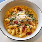 Cozy Brothy Cavatelli with Sundried Tomatoes & Parmesan
