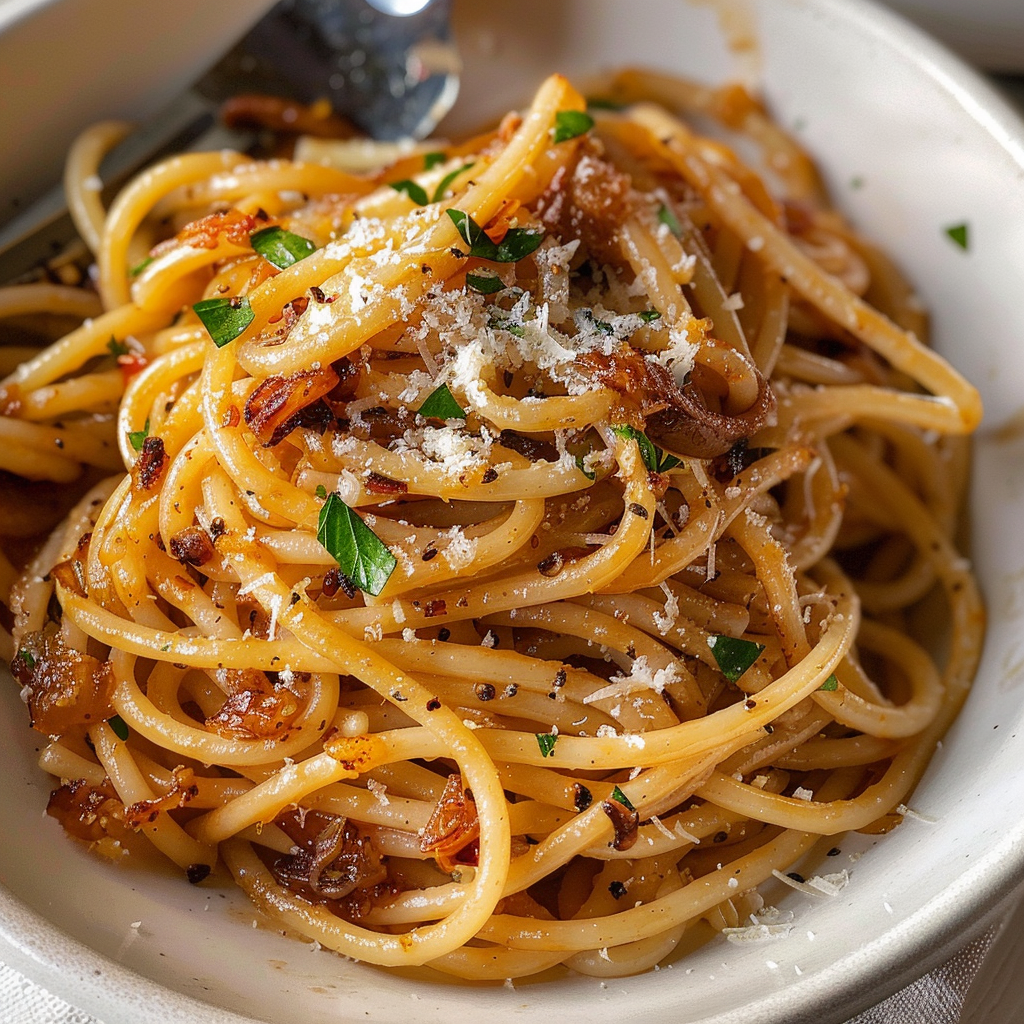 Indulge in Creamy Caramelized Shallot Pasta Delight