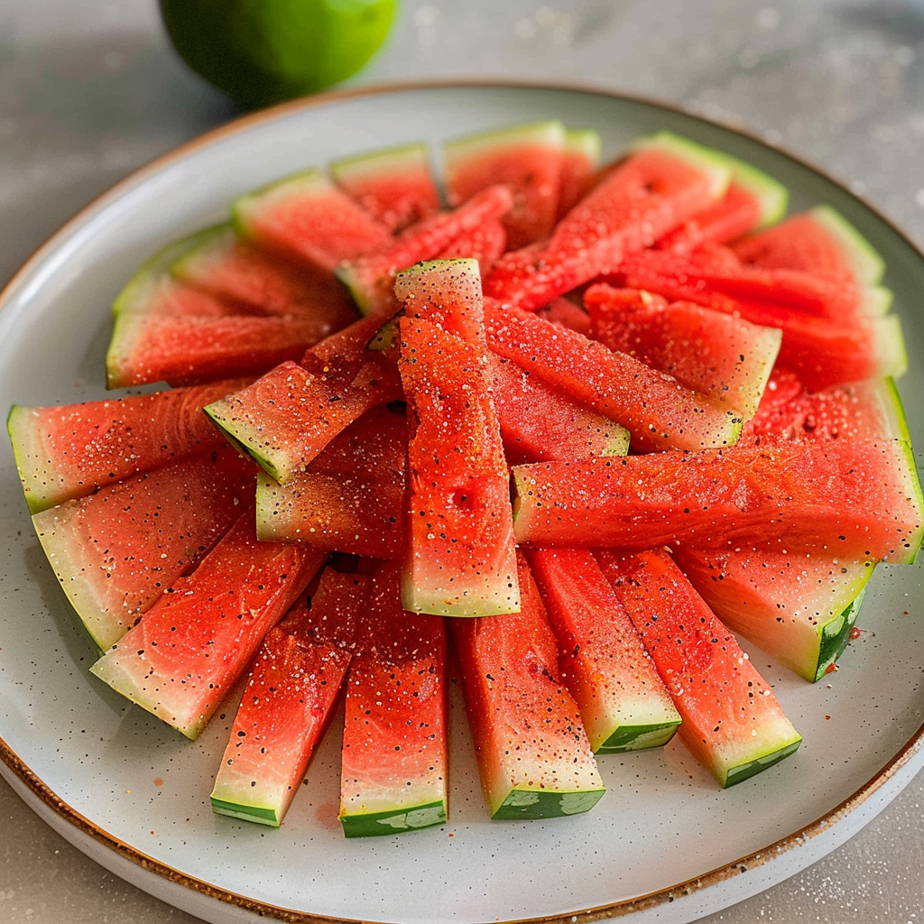 Chili Lime Watermelon Slices Snack Idea