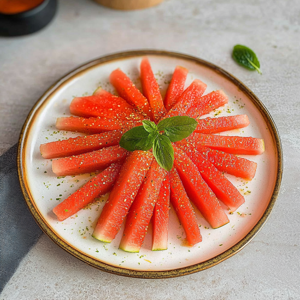 Chili Lime Watermelon Slices Snack Idea
