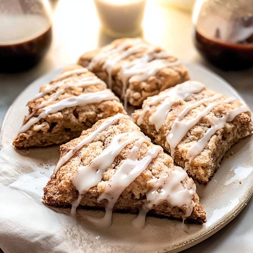 Irresistible Cinnamon Apple Scones with Vanilla Glaze Recipe