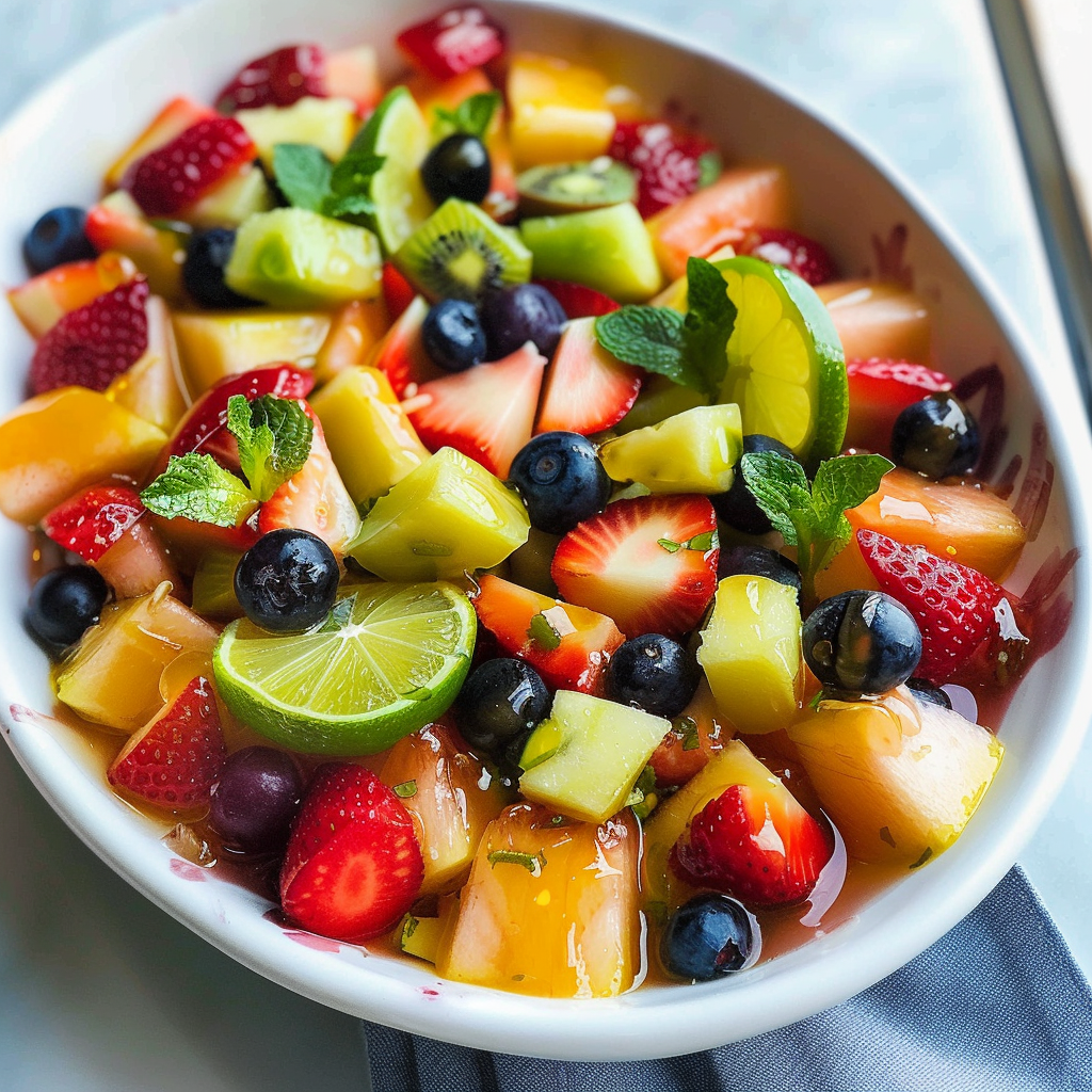 Refreshing Fruit Cups with Honey-Lime Dressing Recipe