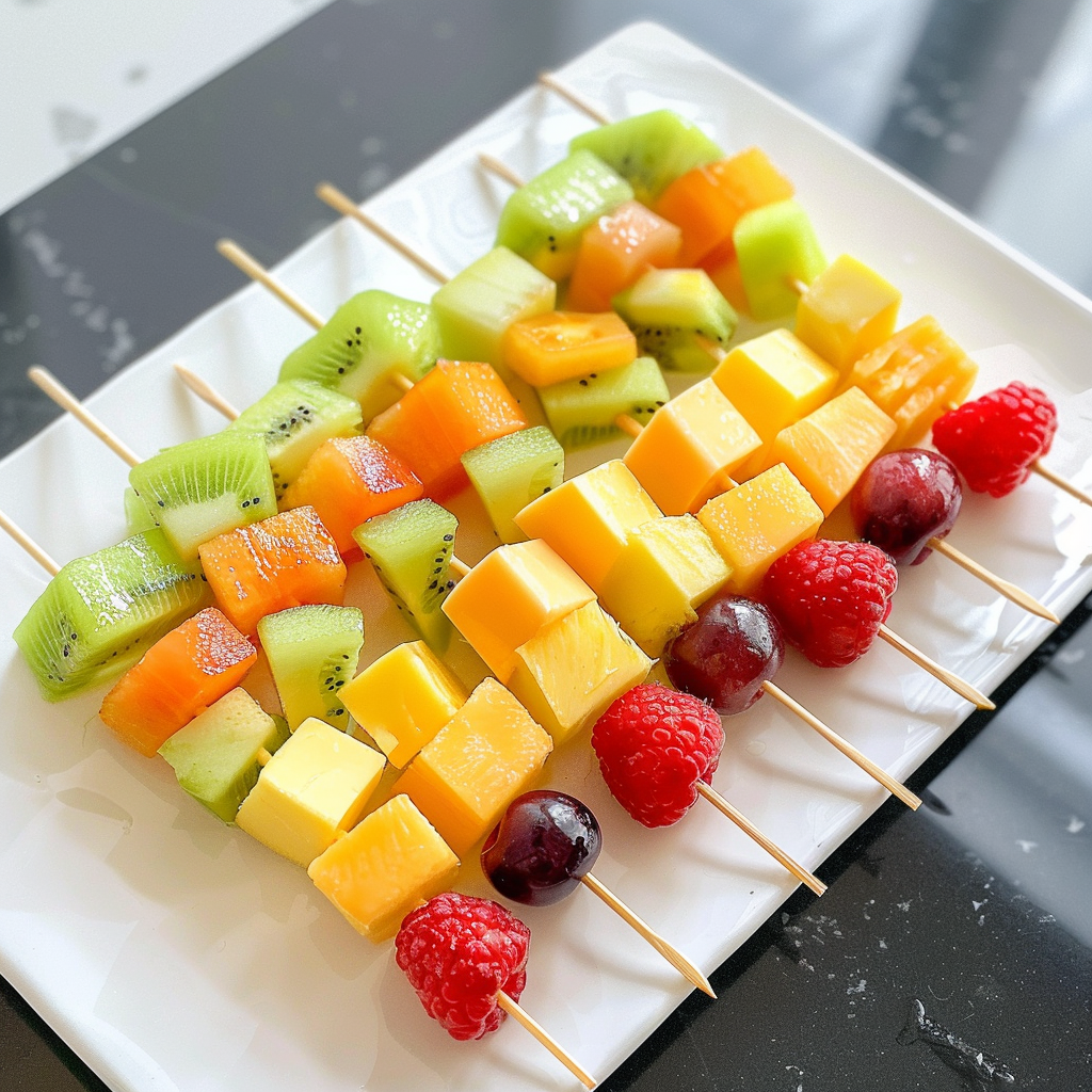 Delightful Lunch Box Cheese and Fruit Skewers Recipe
