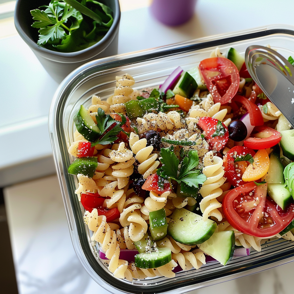 Delicious Lunch Box Pasta Salad: A Colorful Delight