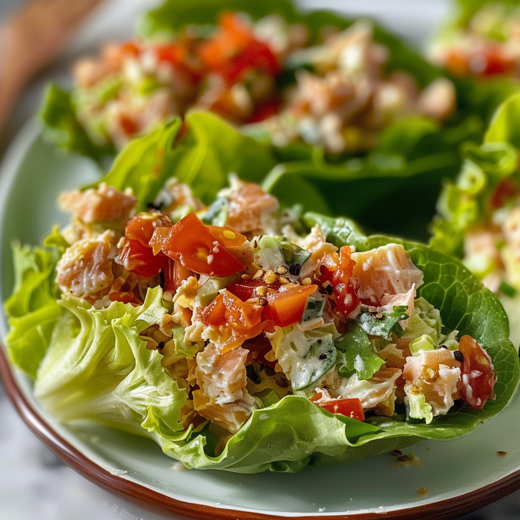 Delicious Lunch Box Tuna Salad Lettuce Wraps Recipe