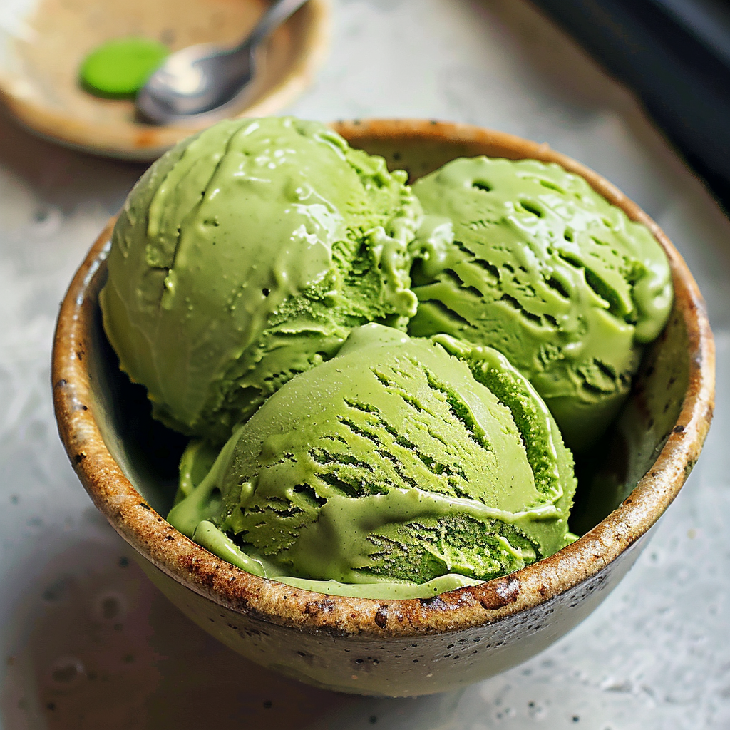 Indulge in Creamy Matcha Green Tea Ice Cream Delight