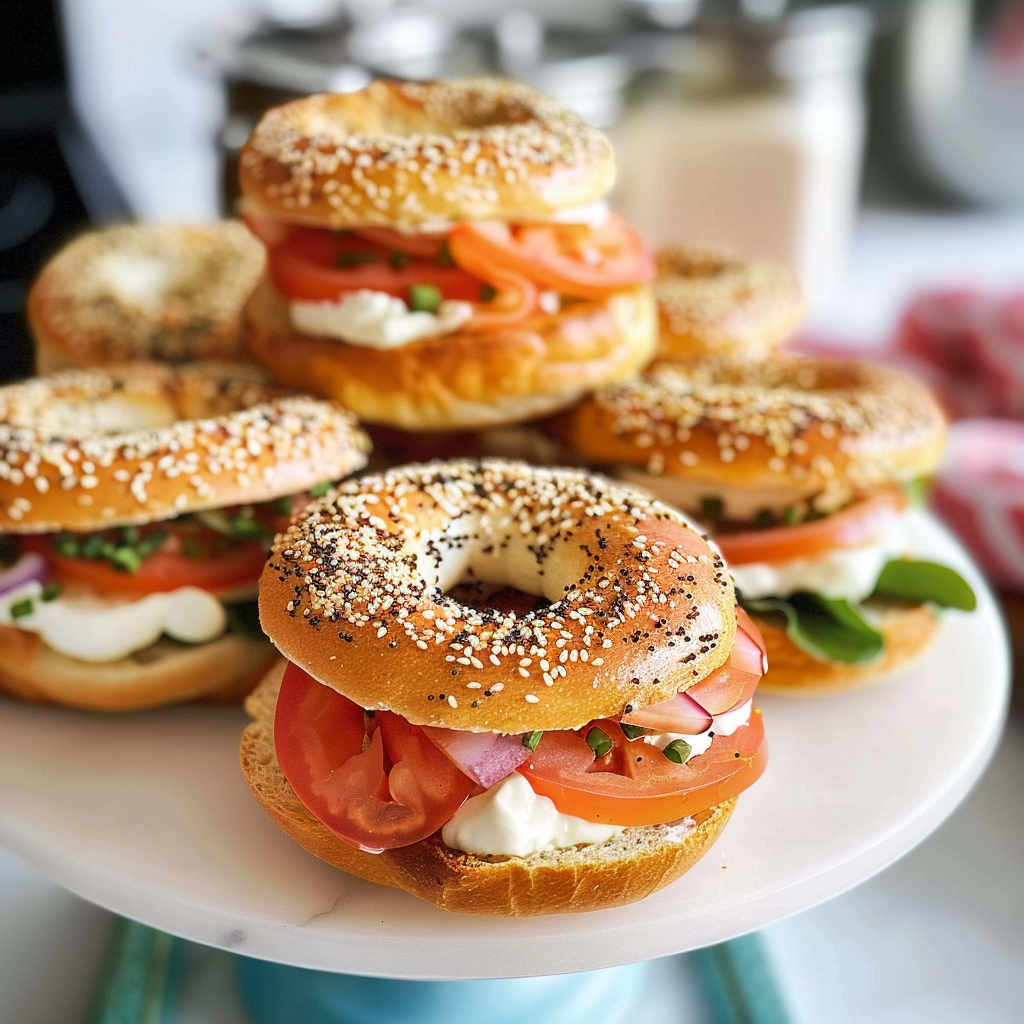 Refreshing Mini Bagel Sandwiches for the Pool Party Fun