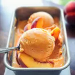 Creamy Peach Ice Cream with Fresh Fruit – Summer Delight