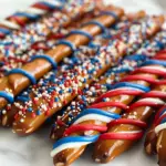 Red White and Blue Pretzel Rods: Festive Treats for Fun