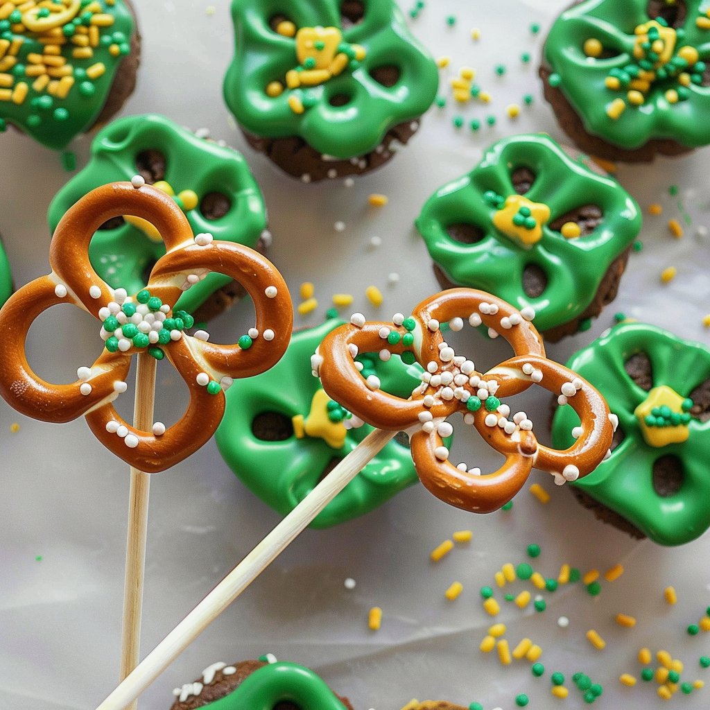Irresistible Shamrock Pretzel Pops for St. Patrick's Day