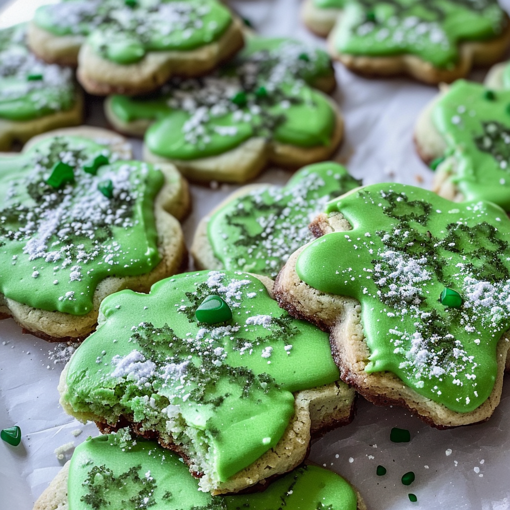 Sparkling Shamrock Cookies