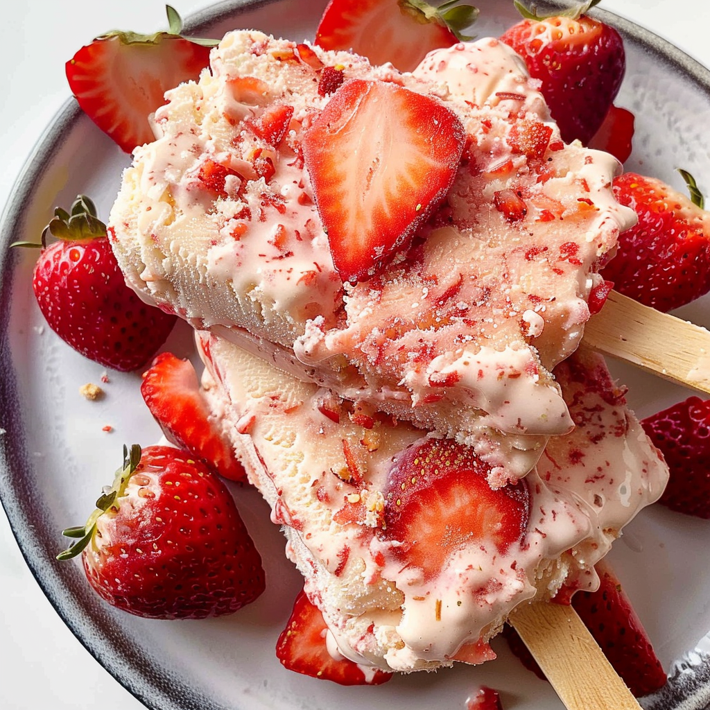 Irresistible Strawberry Shortcake Ice Cream Bars Recipe