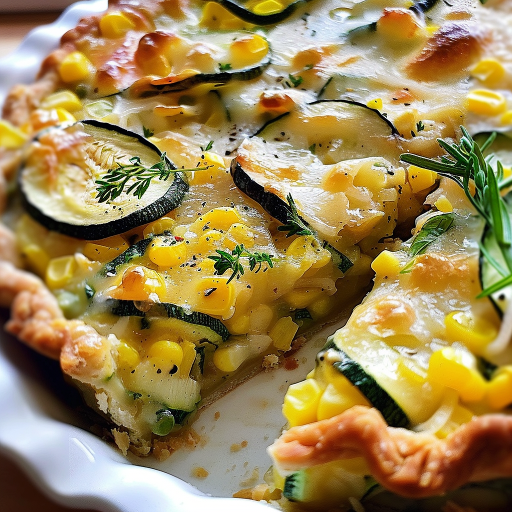 Delightful Sweet Corn and Zucchini Pie Recipe to Savor