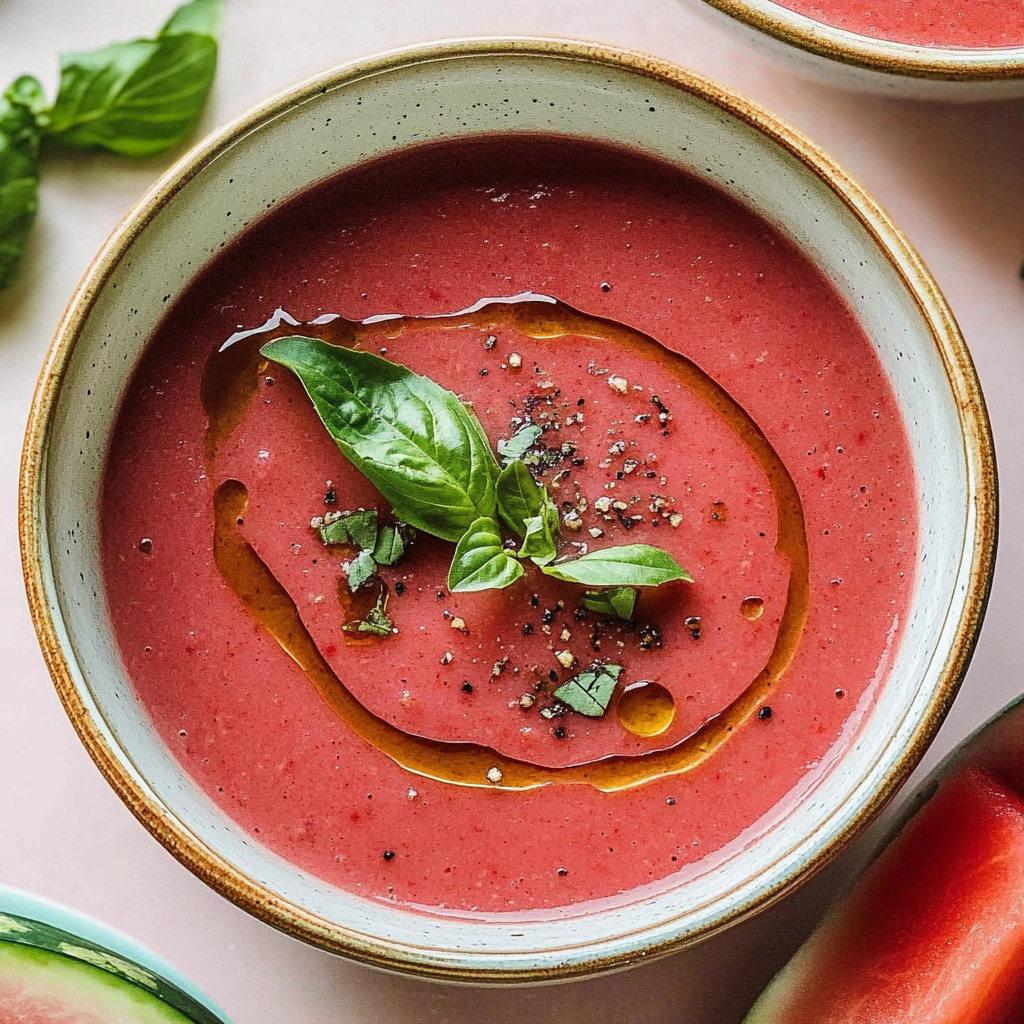 Watermelon Gazpacho Cold Soup