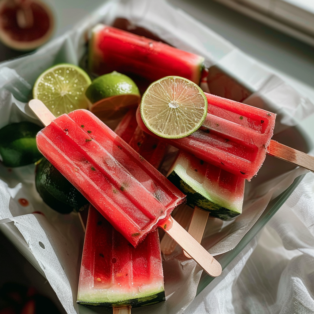 Refreshing Watermelon Popsicles with Lime and Honey Recipe