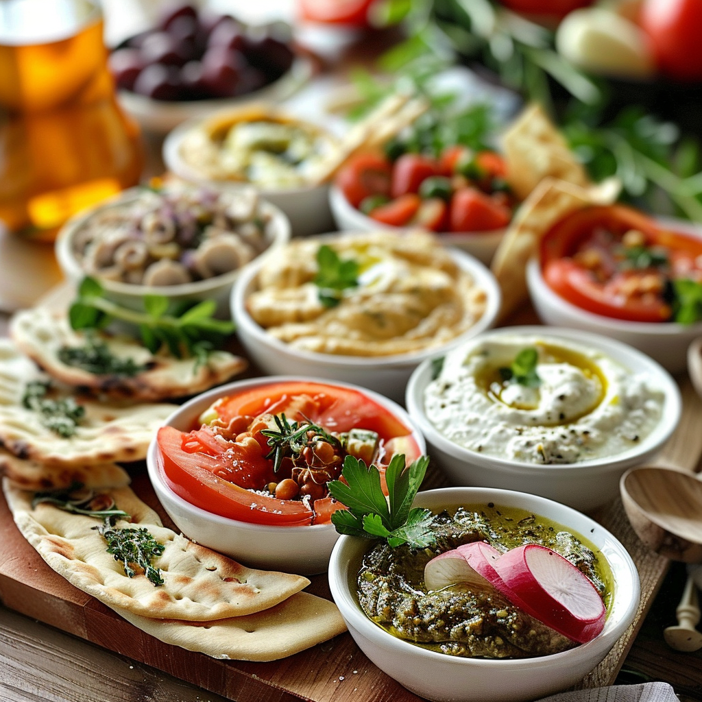 Delightful Mediterranean Brunch Boards with Dips & Flatbreads