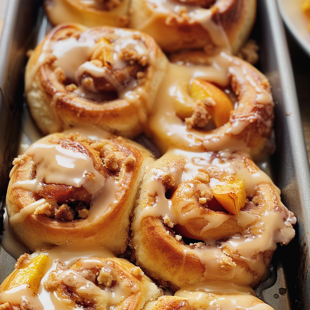 Irresistible Peach Cobbler Cinnamon Rolls Recipe