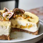 Indulge in White Chocolate and Passion Fruit Cheesecake