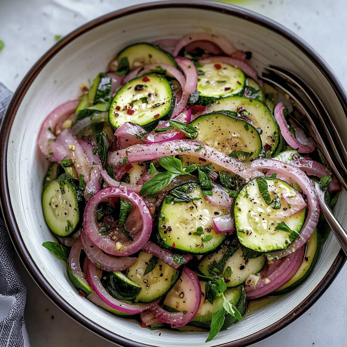 Marinated Zucchini and Red Onions