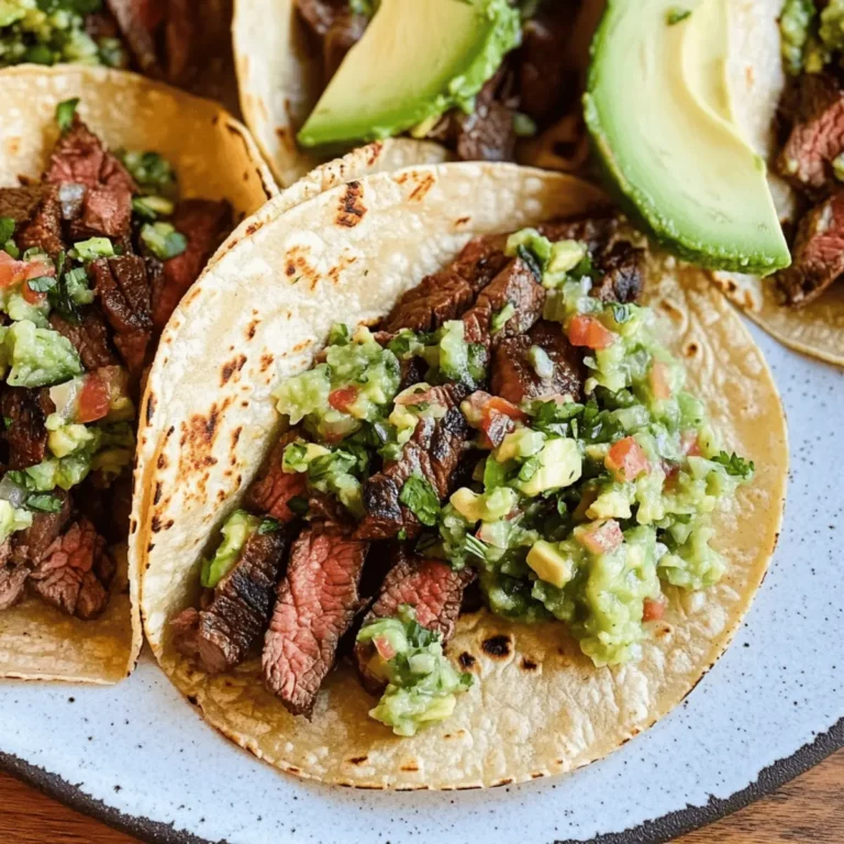 Grilled Steak Tacos with Avocado Salsa