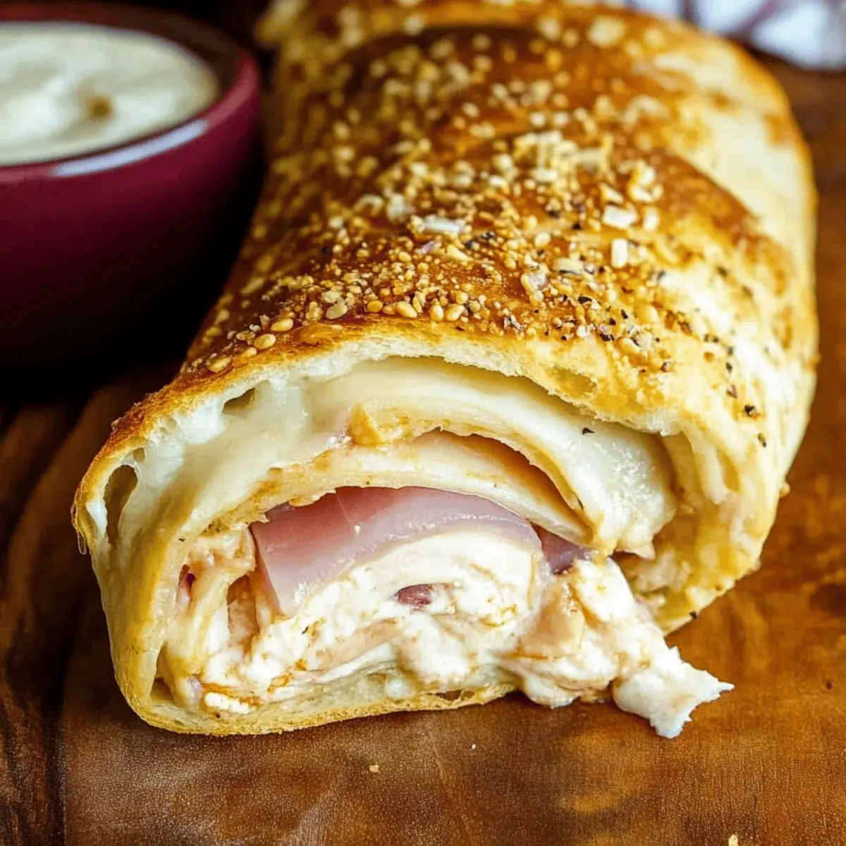 Chicken Cordon Bleu Stromboli Recipe