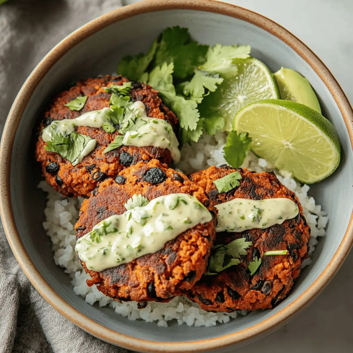 Lime Drenched Sweet Potato Black Bean Patties Recipe to Try