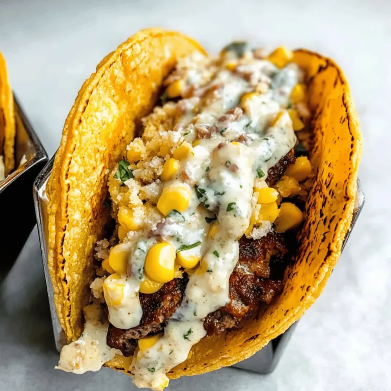 Street Corn Smash Burger Tacos