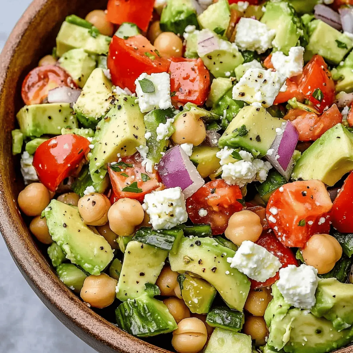Chickpea Feta Avocado Salad for a Refreshing Healthy Meal