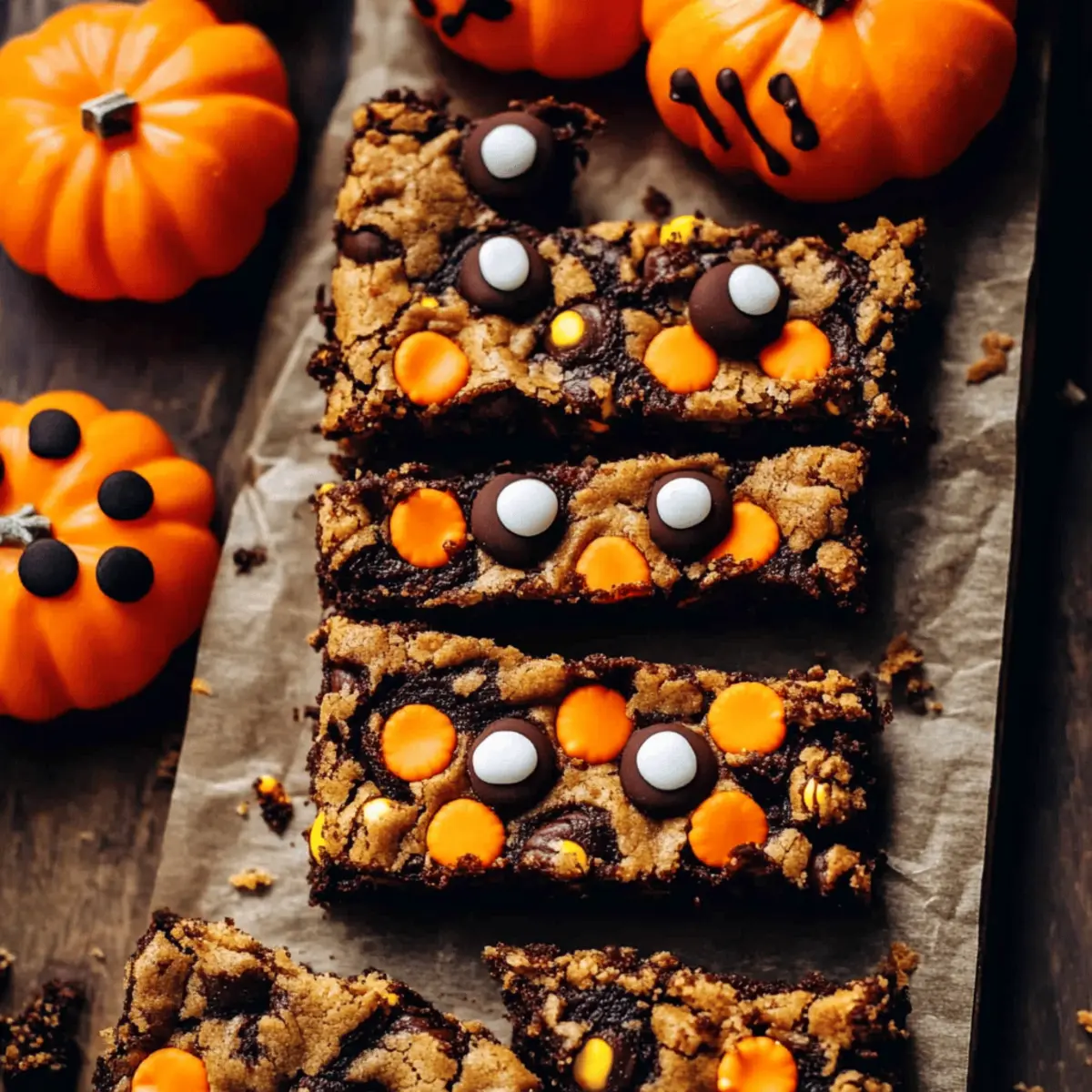 Delightful Halloween Brookies with Monster Cookie Flavor