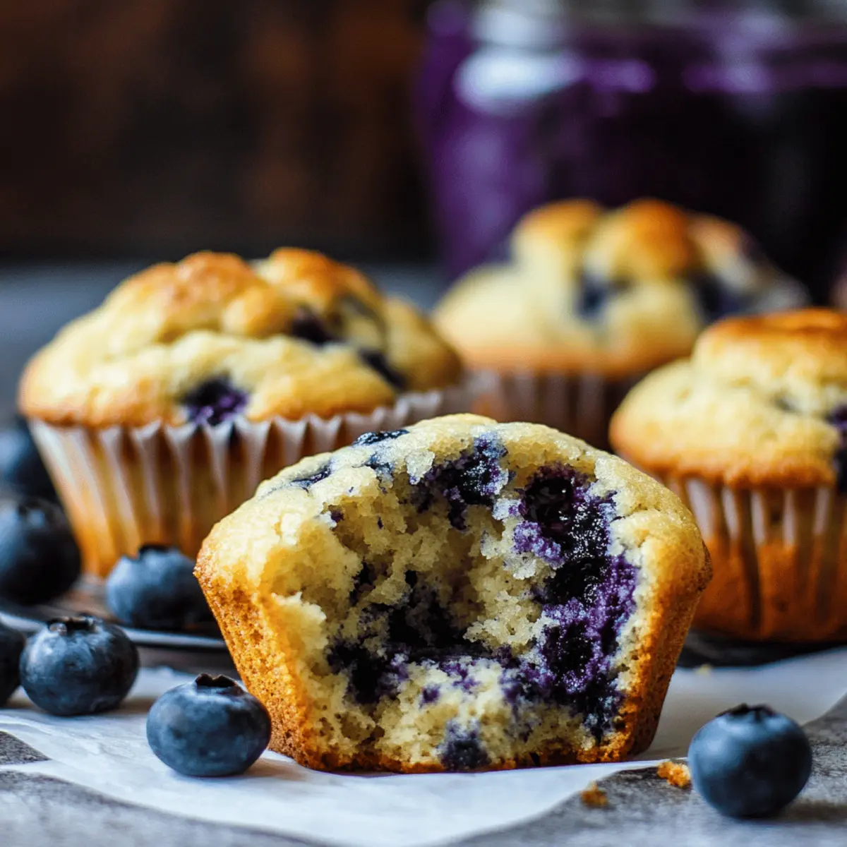 Healthy Greek Yogurt Blueberry Protein Muffins