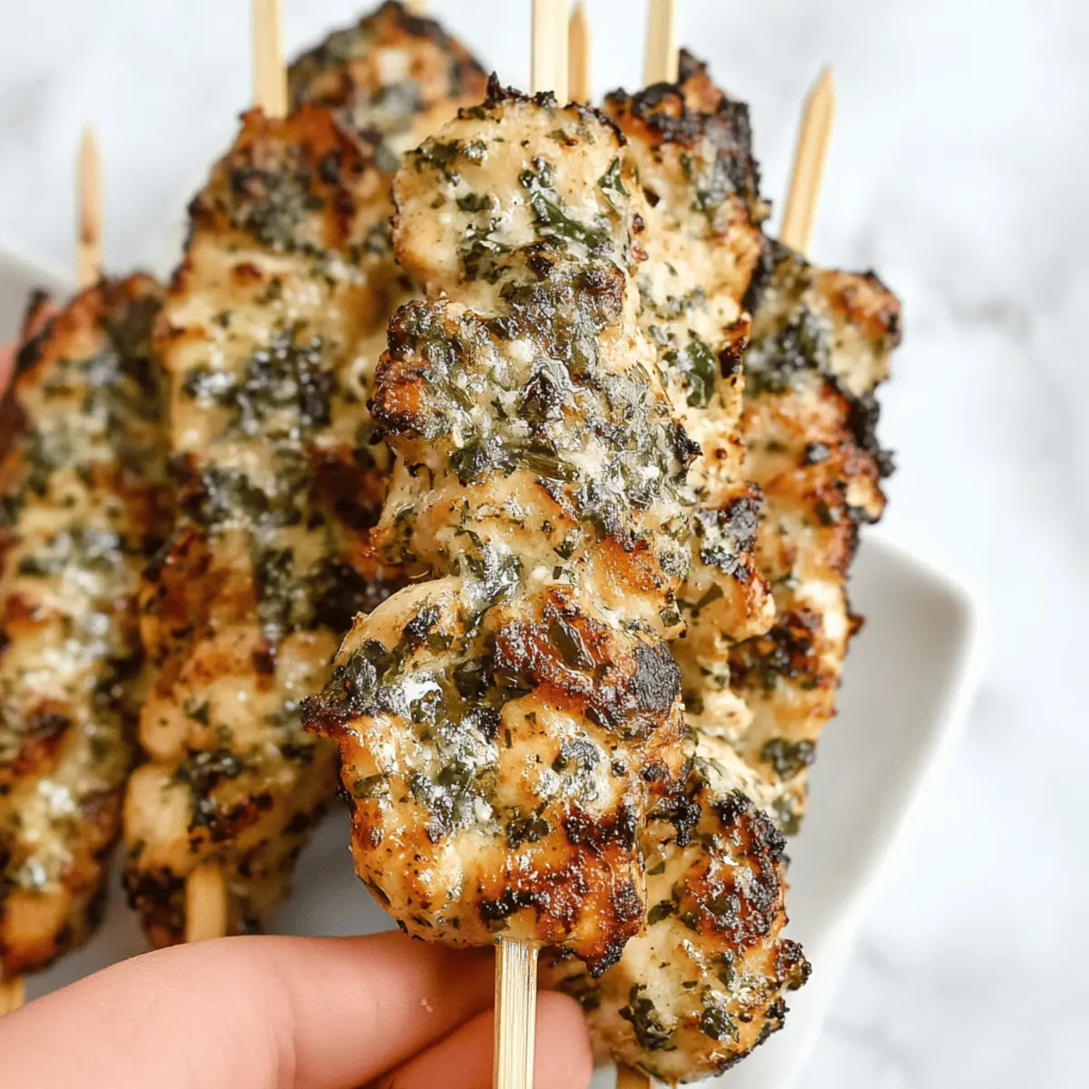Grilled Ranch Garlic Parmesan Chicken Skewers Recipe You’ll Love
