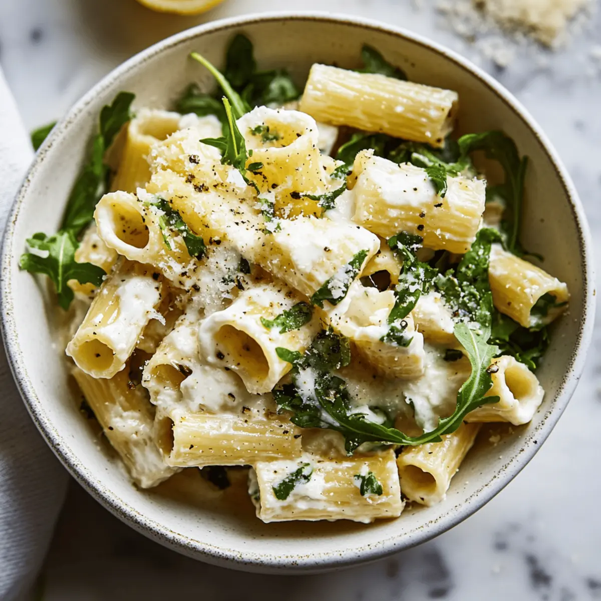 Delicious Lemon Ricotta Pasta with Arugula Ready in 20 Minutes