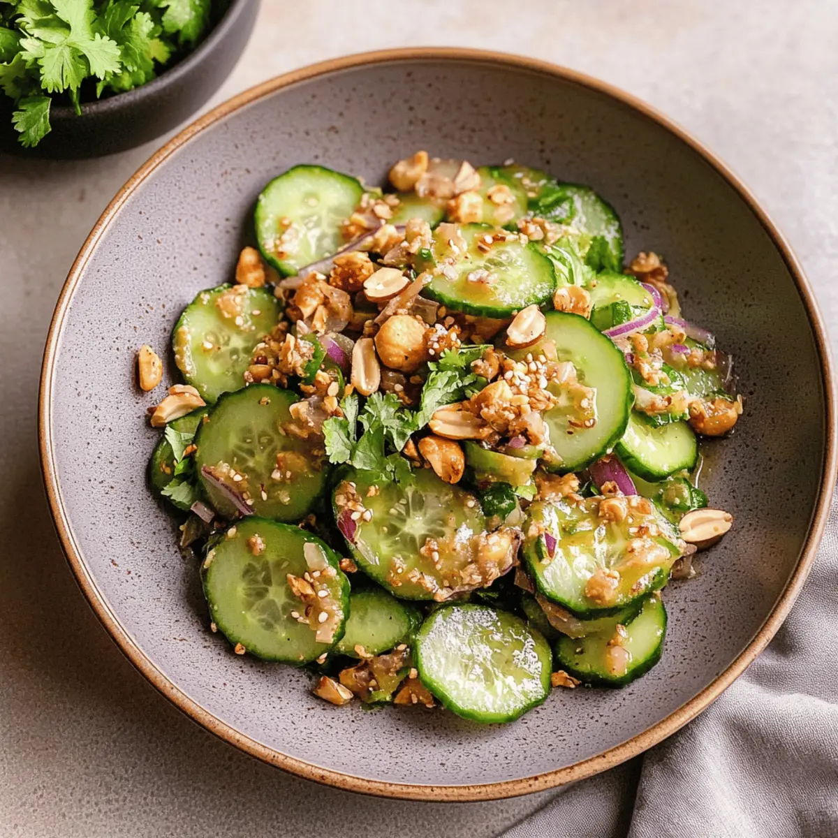 Miso Cucumber Salad with Shallot & Roasted Peanuts