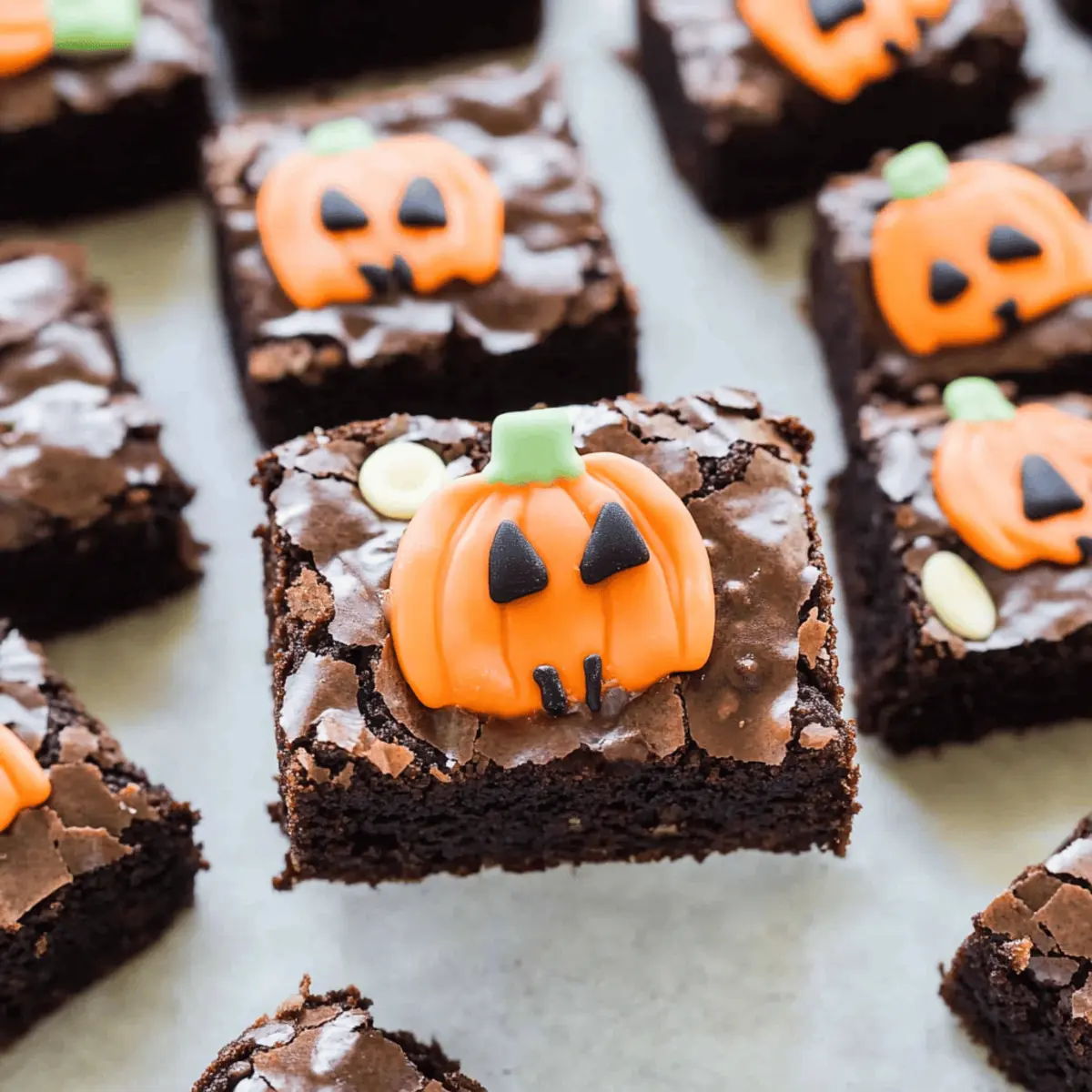 Delicious Halloween Brownies with Graveyard Decorations