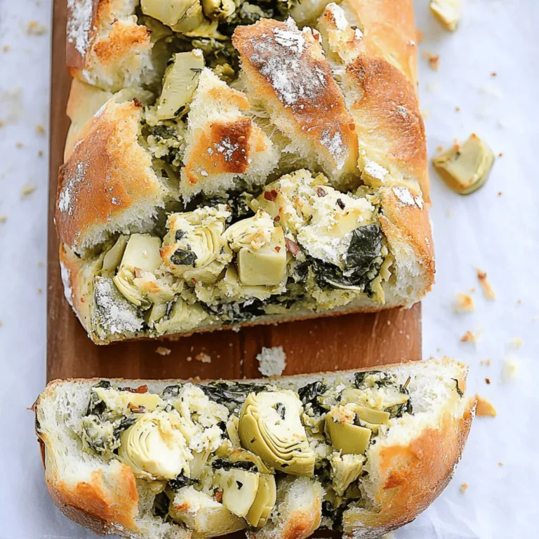Spinach and Artichoke Stuffed Bread