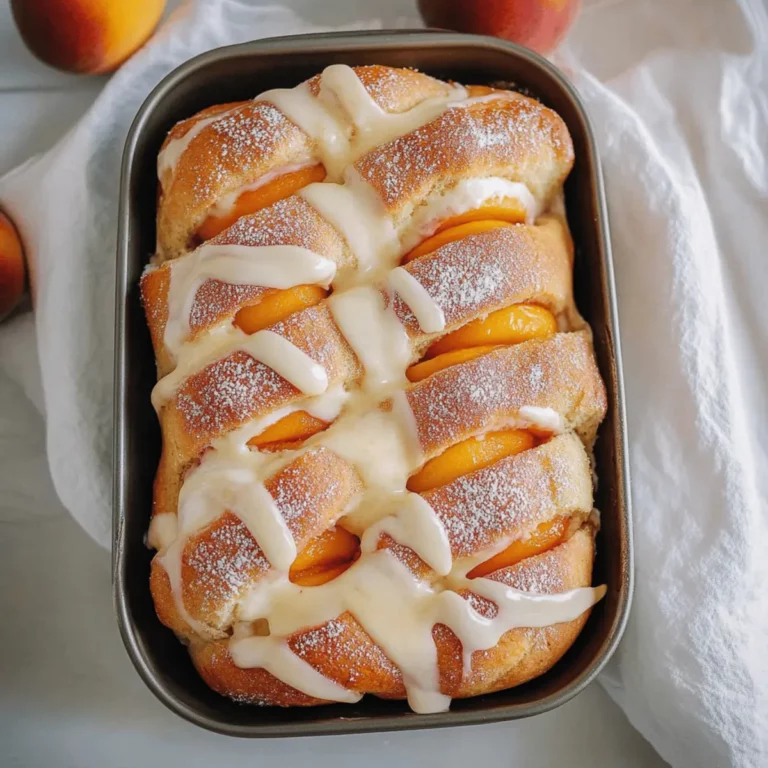 Peaches and Cream Pull Apart Bread
