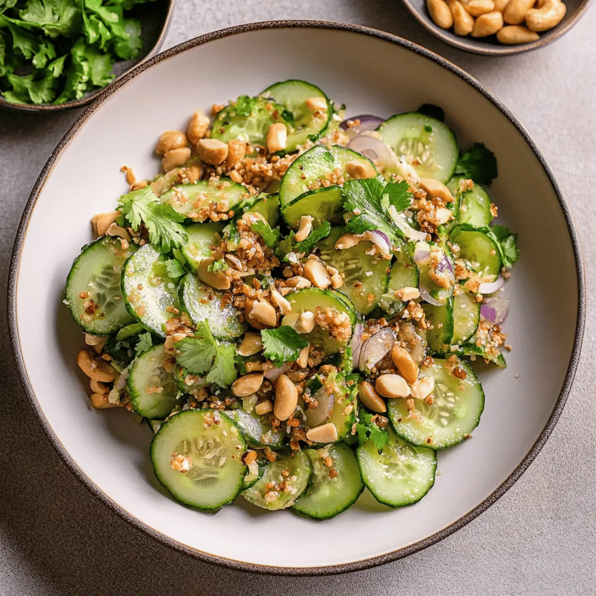 Refreshing Miso Cucumber Salad with Shallot & Roasted Peanuts Recipe