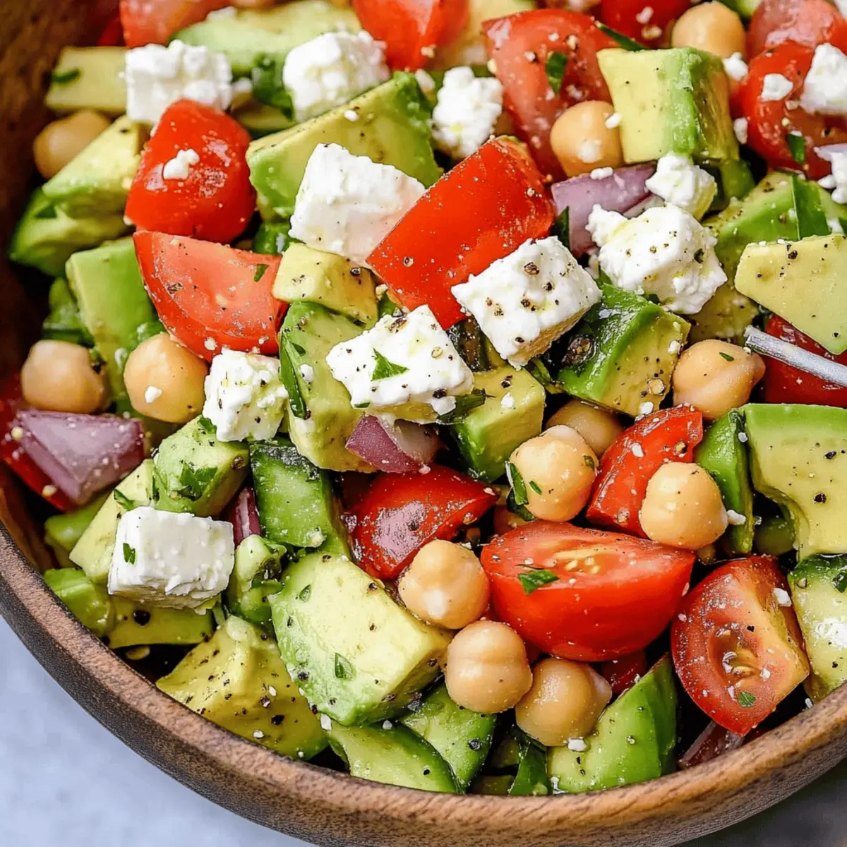 Chickpea Feta Avocado Salad for a Refreshing Healthy Meal