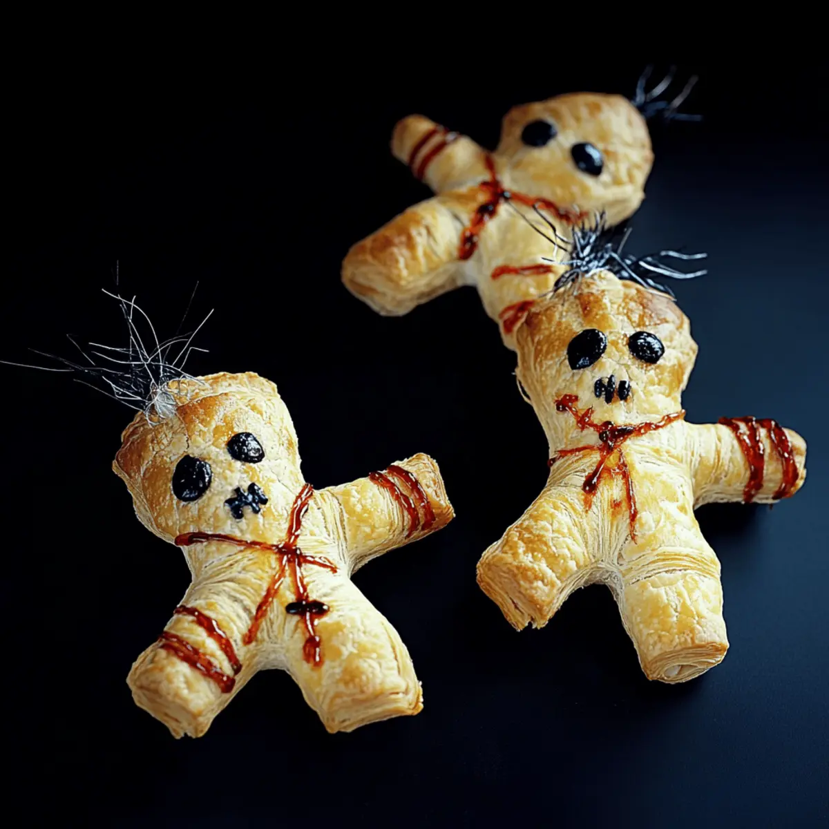 Easy puff pastry voodoo dolls