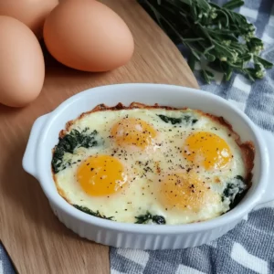 Baked Eggs Florentine